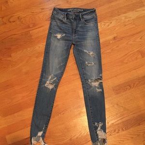 American eagle ripped skinny jeans